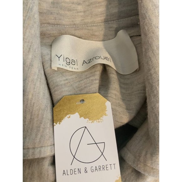 Yigal Azrouel Light Gray Fit & Flare Dress W/Oversized Double Collar Size 2 - Picture 9 of 10